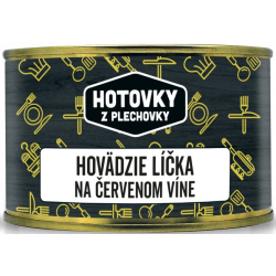 HOTOVKY Z PLECHOVKY Hovädzie líčka na červenom víne 1 porcia 400g