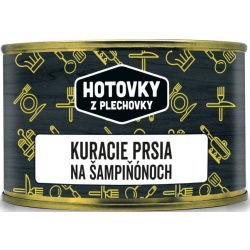 HOTOVKY Z PLECHOVKY Kuracie prsia na šampiňónoch 1 porcia 400g