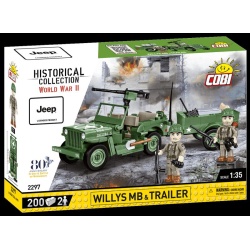 COBI Stavebnica HC WW2 Willys MB & Trailer (COBI-2297)