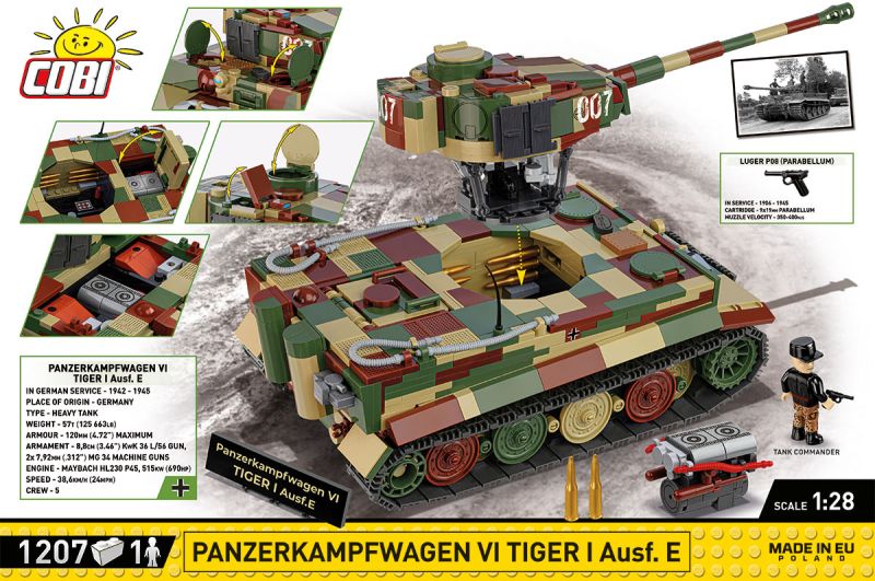 COBI Stavebnica HC WW2 Panzerkampfwagen VI Tiger I Ausf. E - Executive Edition (COBI-2587)