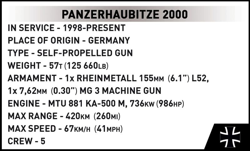 COBI Stavebnica AF Panzerhaubitze 2000 (COBI-2628)