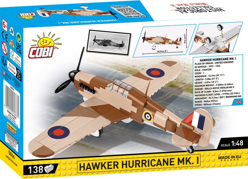 COBI Stavebnica HC WW2 Hawker Hurricane Mk.1 (COBI-5866)