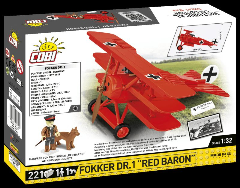 COBI Stavebnica HC GW Fokker Dr. I 'Red Baron' (COBI-2996)