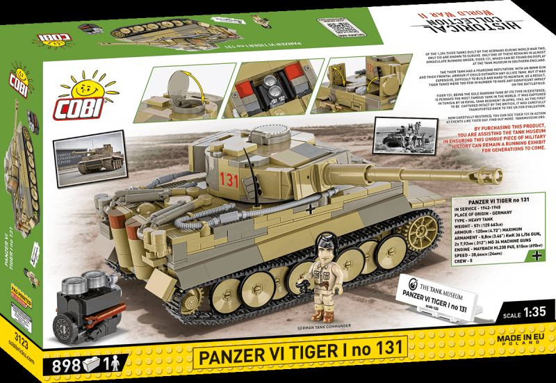 COBI Stavebnica HC WW2 Panzer VI Tiger I no 131 (COBI-3123)