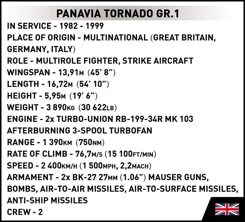 COBI Stavebnica AF Panavia Tornado GR.1 (COBI-5852)