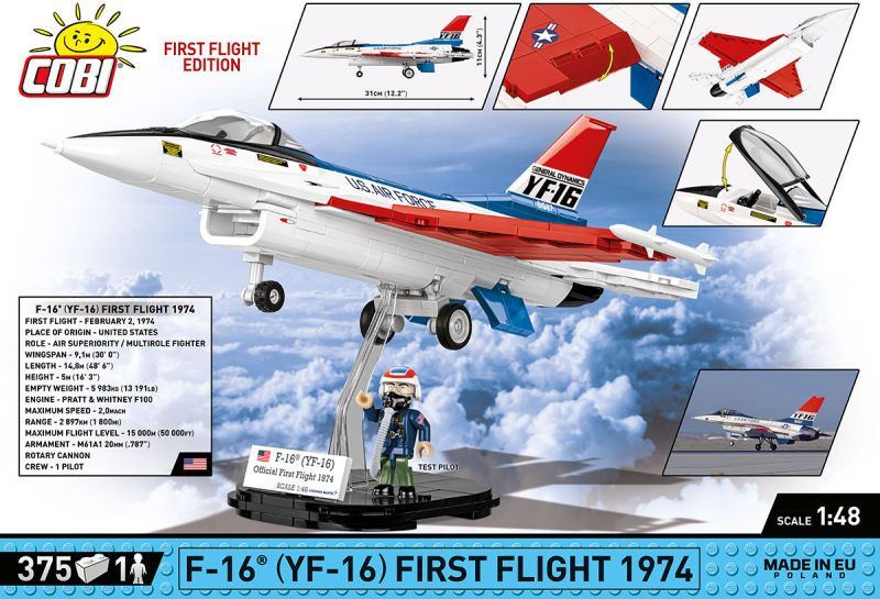 COBI Stavebnica AF F-16 (YF-16) First Flight 1974 (COBI-5892)