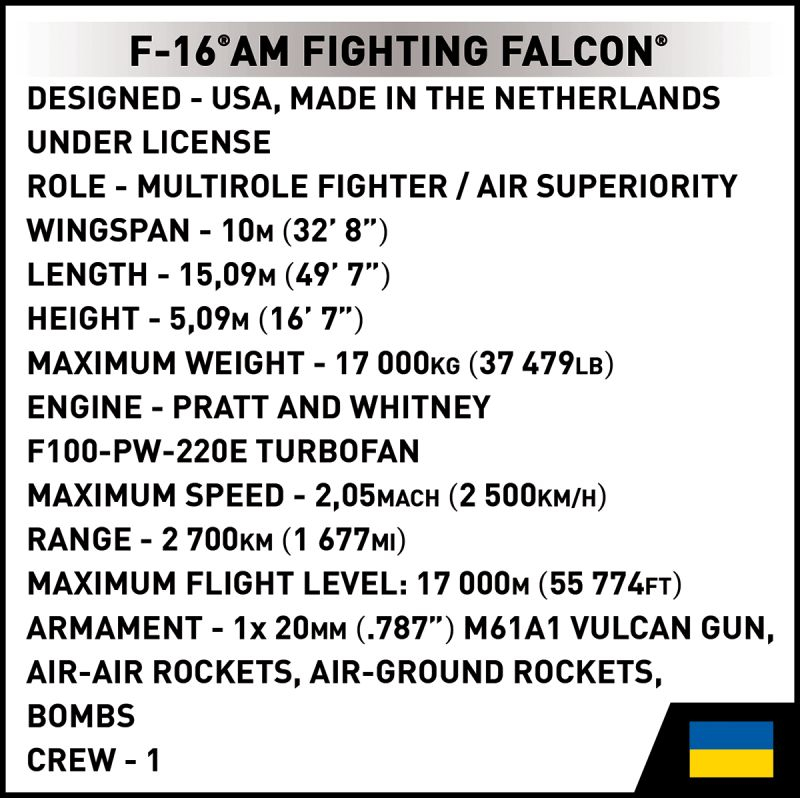 COBI Stavebnica AF F-16 AM Fighting Falcon (COBI-5893)