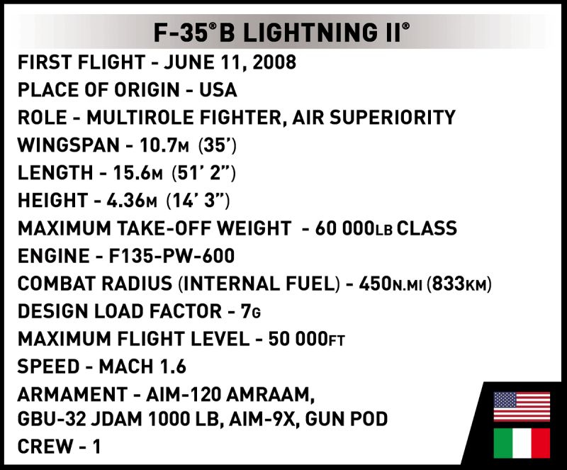 COBI Stavebnica AF F-35B Stovl Lightning II (COBI-5895)