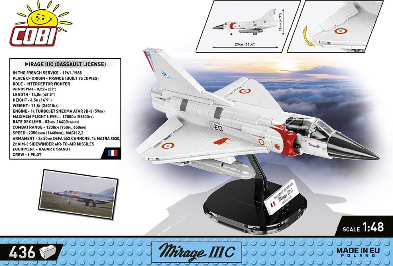 COBI Stavebnica AF Mirage IIIC camo (COBI-5826)