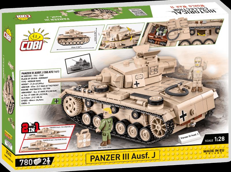 COBI Stavebnica HC WW2 Panzer III Ausf. J (COBI-2562)