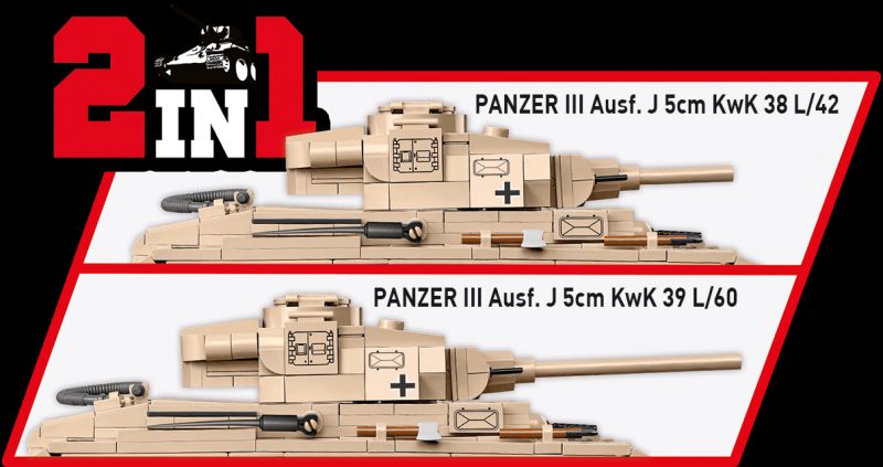 COBI Stavebnica HC WW2 Panzer III Ausf. J (COBI-2562)