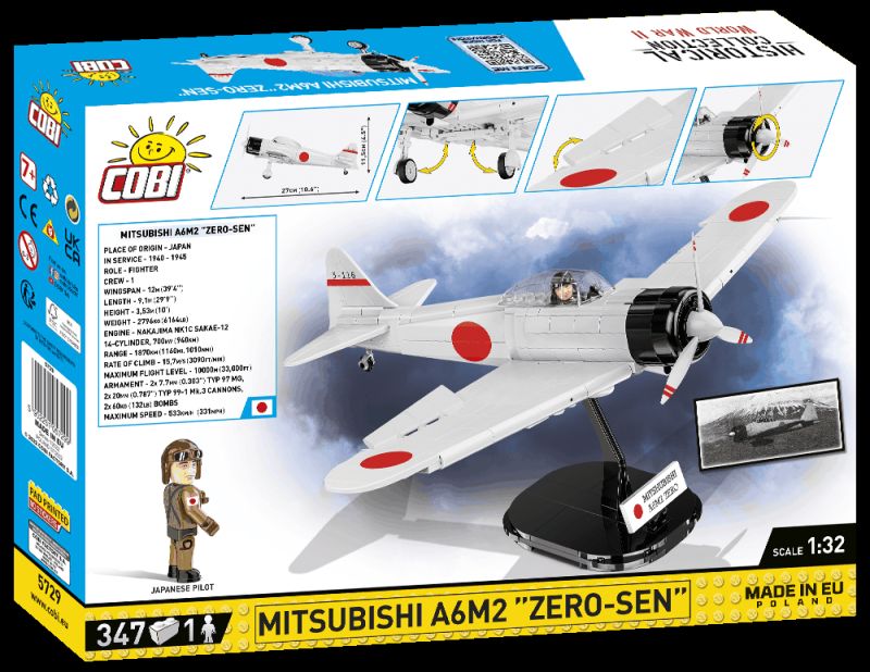 COBI Stavebnica HC WW2 Mitsubishi A6M2 "Zero-Sen" (COBI-5729)