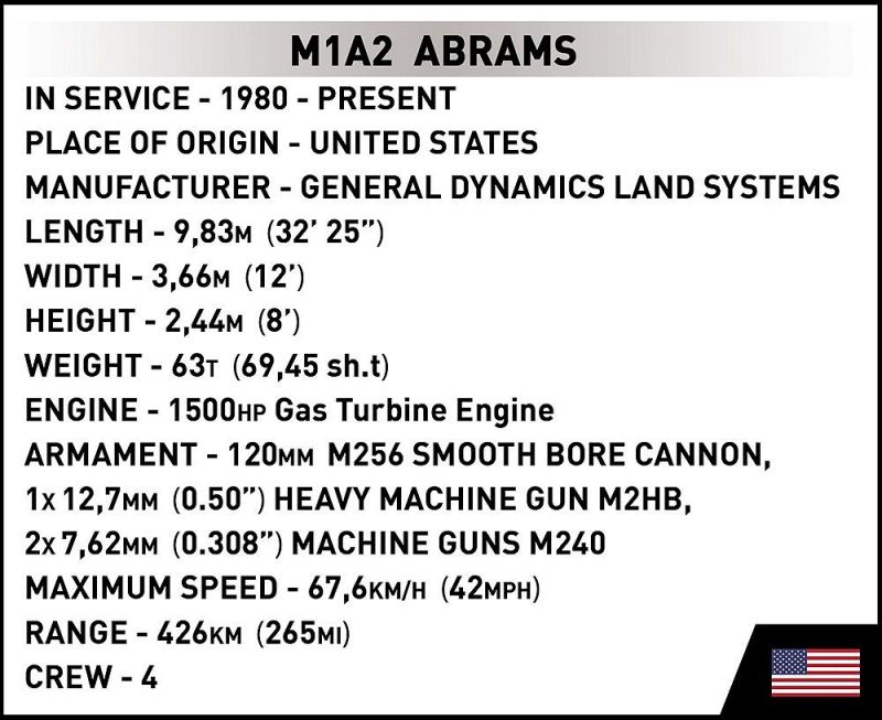 COBI Stavebnica AF M1A2 Abrams (COBI-2622)