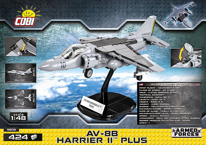 COBI Stavebnica Armed Forces AV-8B Harrier II Plus (COBI-5809)