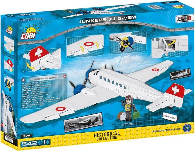 COBI Stavebnica WW2 Junkers JU-52/3M (COBI-5711)