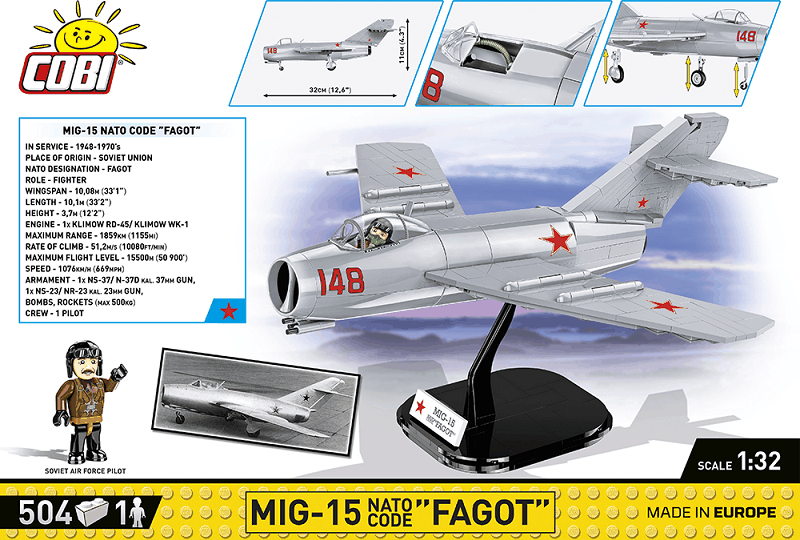 COBI Stavebnica KW MIG-15 "FAGOT" (COBI-2416)