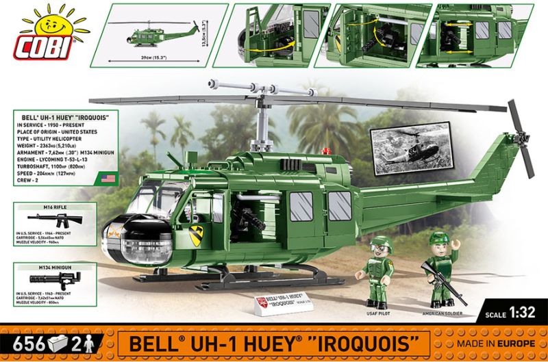 COBI Stavebnica VW Bell UH-1 Huey "IROQUOIS" (COBI-2423)