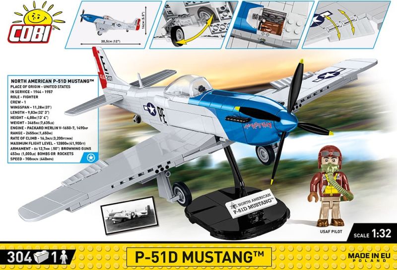 COBI Stavebnica WW2 P-51D Mustang (COBI-5719)