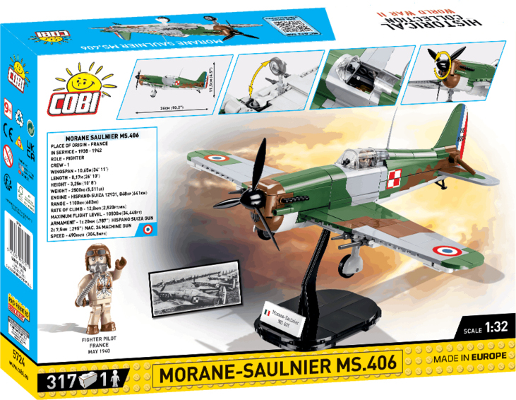 COBI Stavebnica WW2 Morane-Saulnier MS.406 (COBI-5724)