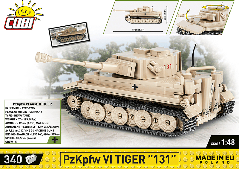 COBI Stavebnica WW2 PzKpfw VI Tiger 131 (COBI-2710)