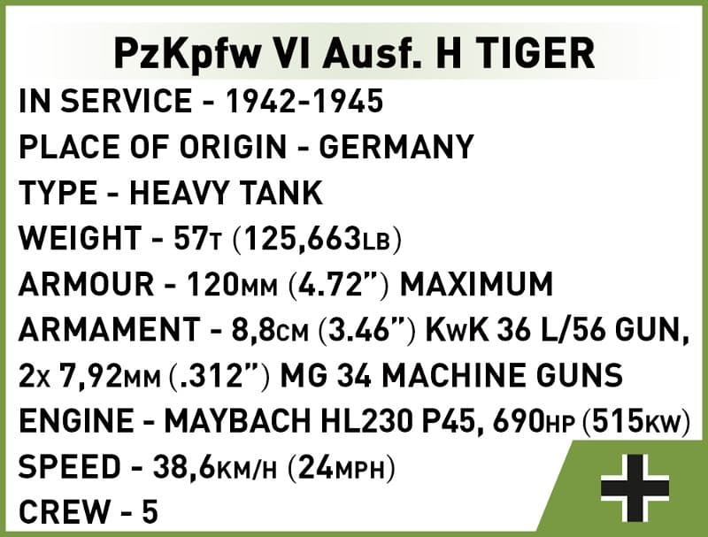 COBI Stavebnica WW2 PzKpfw VI Tiger 131 (COBI-2710)