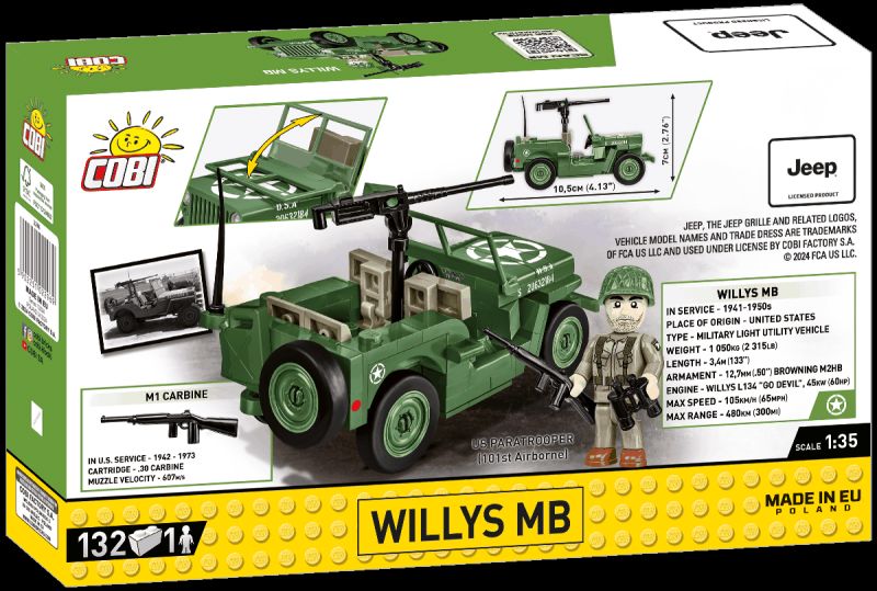 COBI Stavebnica HC WW2 Willys MB (COBI-2296)