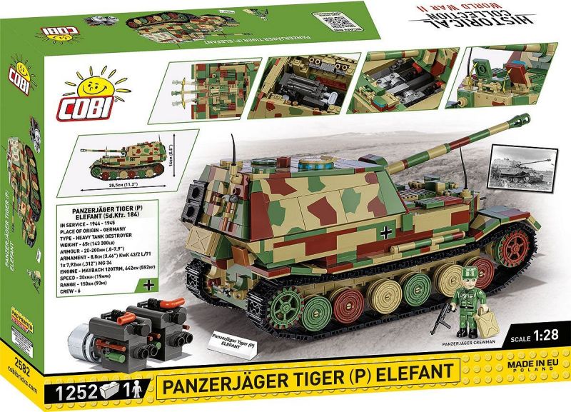 COBI Stavebnica HC WW2 Panzerjäger Tiger (P) Elefant (COBI-2582)