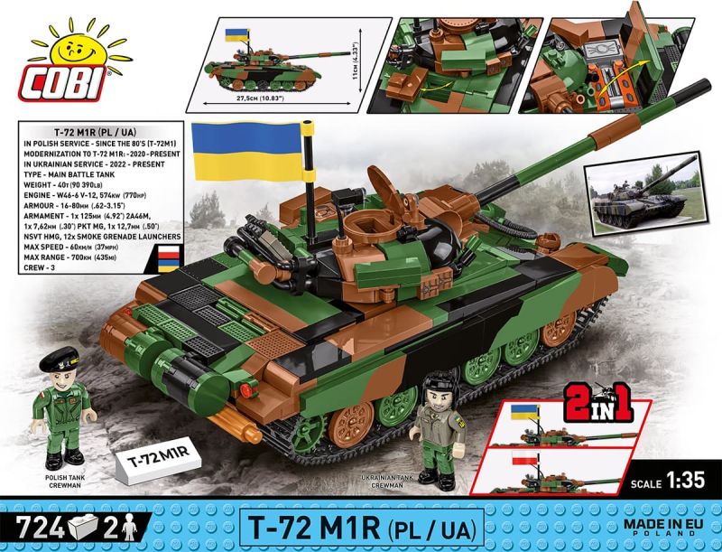 COBI Stavebnica AF T-72M1R (PL/UA) (COBI-2624)