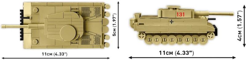 COBI Stavebnica HC WW2 Tiger I 131 1:72 (COBI-3095)