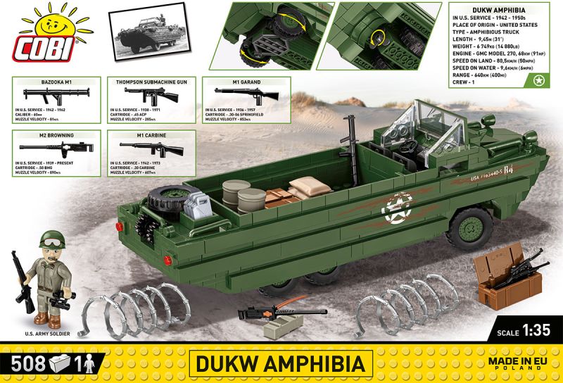 COBI Stavebnica HC WW2 DUKW Amphibia (COBI-3110)