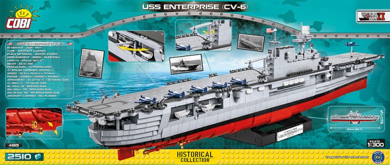 COBI Stavebnica HC WW2 USS Enterprise (CV-6) (COBI-4815)