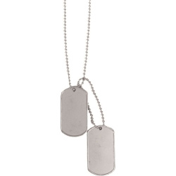 ID známka DOG TAGS strieborná, leštená