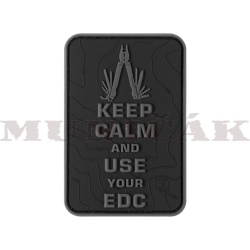 JTG 3D PVC Nášivka/Patch Keep Calm EDC - čierna