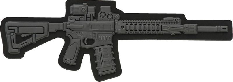 M-TAC 3D PVC Nášivka/Patch AR-15 - šedá (51112012)