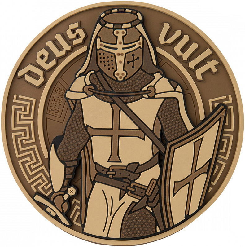 M-TAC 3D PVC Nášivka/Patch Deus Vult - coyote (51116005)