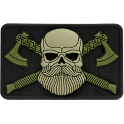 M-TAC 3D PVC Nášivka/Patch Bearded skull - black / olive (51113201)