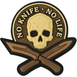 M-TAC 3D PVC Nášivka/Patch No Knife - No Life - coyote (51128005)