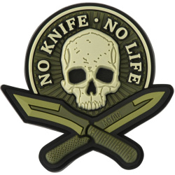 M-TAC 3D PVC Nášivka/Patch No Knife - No Life - olive (51128001)