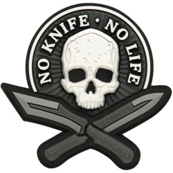 M-TAC 3D PVC Nášivka/Patch No Knife - No Life - black / white (51128236)