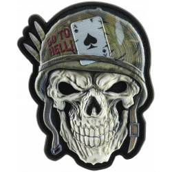 M-TAC 3D PVC Nášivka/Patch Helmet Skull - olive / color (51338101)