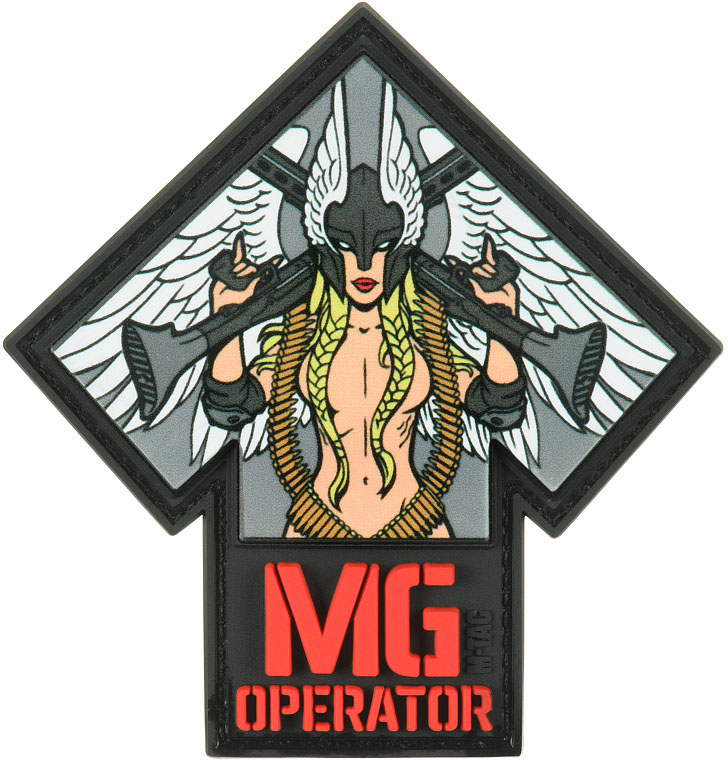 M-TAC 3D PVC Nášivka/Patch MG Operator - red / grey (51348102)