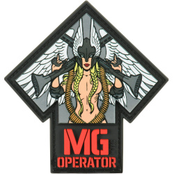 M-TAC 3D PVC Nášivka/Patch MG Operator - red / grey (51348102)