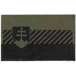 Textilná Nášivka/Patch SLOVAKIA FLAG Laser Cut - olive