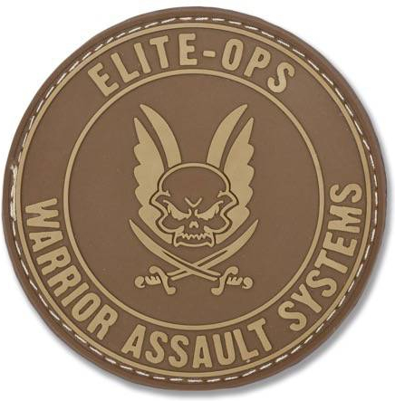 WARRIOR 3D PVC Nášivka/Patch Round Logo Shield - dark earth (W-EO-RRLS-DE)