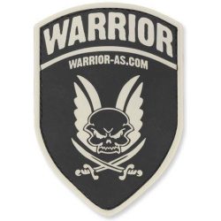 WARRIOR 3D PVC Nášivka/Patch Logo Shield - black (W-EO-RLS-BLK)