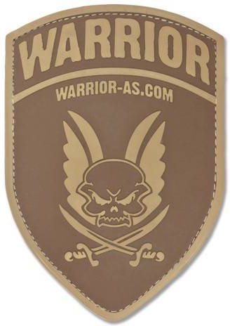 WARRIOR 3D PVC Nášivka/Patch Logo Shield - dark earth (W-EO-RLS-DE)