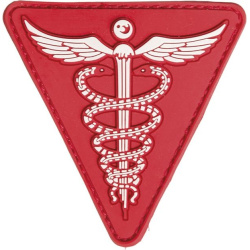 MILTEC 3D PVC Nášivka/Patch first aid pvc, 7x7cm - red (16830810)