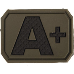 MILTEC 3D PVC Nášivka/Patch A POS, 3,8x2,8cm - olive drab (16831101)