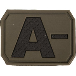 MILTEC 3D PVC Nášivka/Patch A NEG, 3,8x2,8cm - olive drab (16831201)