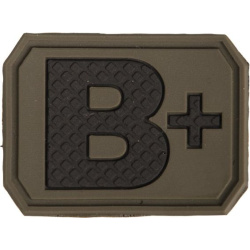 MILTEC 3D PVC Nášivka/Patch B POS, 3,8x2,8cm - olive drab (16831301)